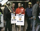 Striking union workers picket outside the Vale Inco nickel operations in Sudbury, Ont. on Monday, July 13, 2009.