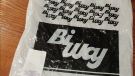 A bag for BiWay can be seen in this undated photo. (Toronto Mike/ Twitter)