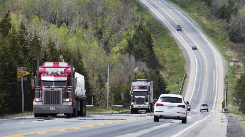 Highway 104, the artery connecting mainland Nova Scotia to Cape Breton Island, is seen on Tuesday, May 24, 2016. (THE CANADIAN PRESS/Andrew Vaughan)