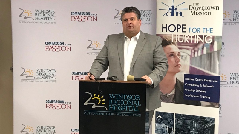 Windsor Regional Hospital CEO David Musyj announces a new ER program with the Downtown Mission on December 14, 2018. ( Rich Garton / CTV Windsor )