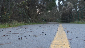 A section of the Galloping Goose Trail near Victoria on Dec. 20, 2018 (CTV News)