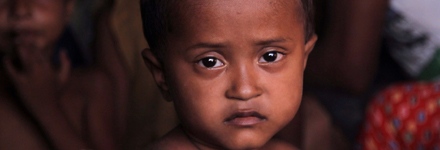 A Rohingya boy