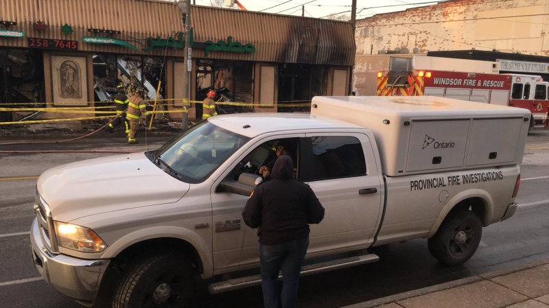 An investigator from the Fire Marshal's Office is in Windsor to investigate a fire at El Mayor in Windsor on January 3, 2019. ( Chris Campbell / CTV Windsor )
