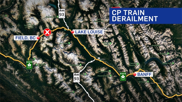 CP Rail derailment - Field, BC