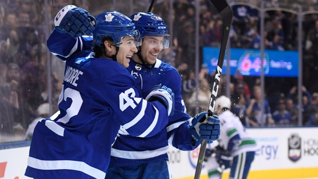 Trevor Moore scores first NHL goal as Leafs down Canucks 5 ...
