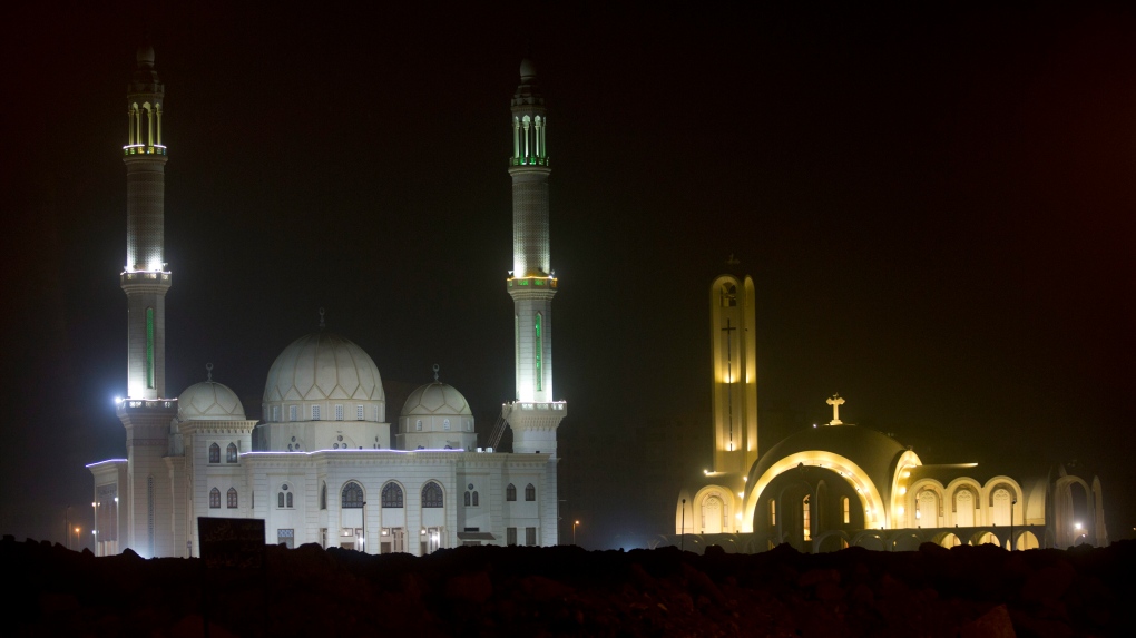 church and mosque in Cairo, Egypt