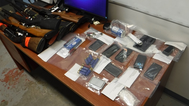 Supplied photo of items seized in Jan. 11 search. 