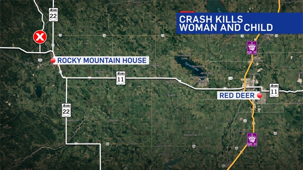 Fatal crash northwest of Rocky Mountain House