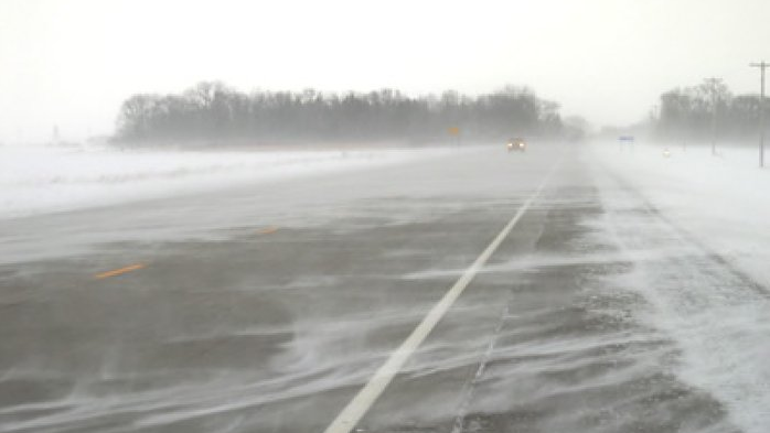 blowing snow lambton highway 402
