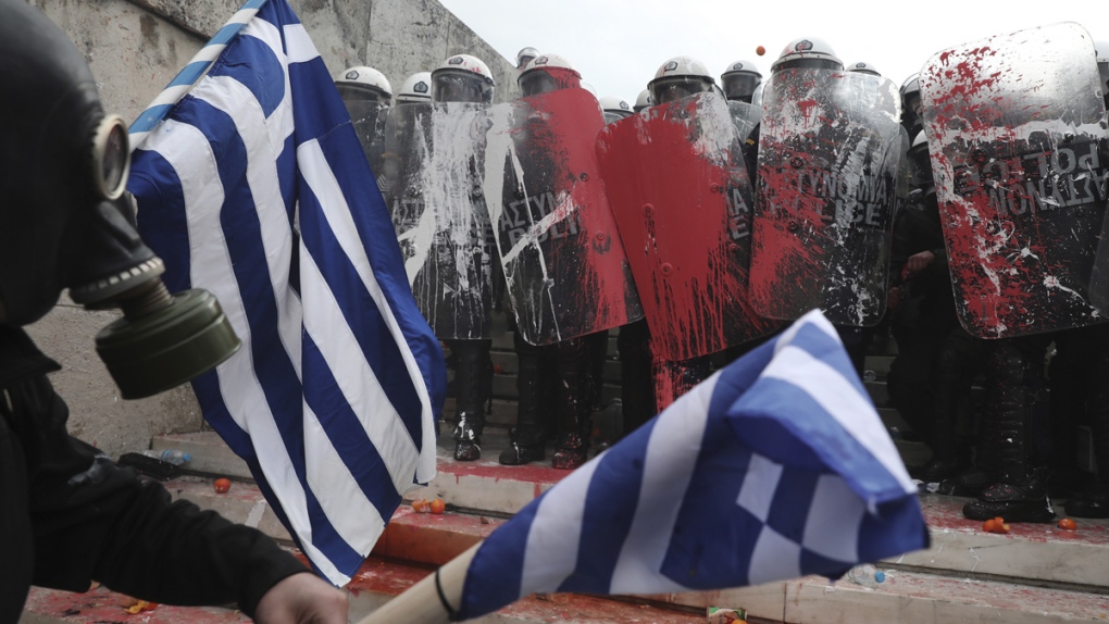 Greek riot police in Athens