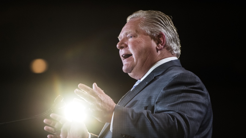 Ontario Premier Doug Ford speaks at the Economic Club of Canada in Toronto on Monday, January 21, 2019. THE CANADIAN PRESS/Nathan Denette