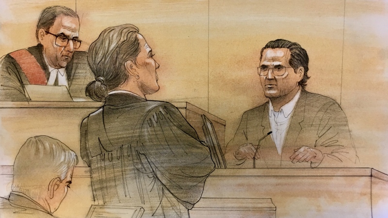 Albert Ian Ohab takes the stand on January 22, 2019. (Sketch by John Mantha)