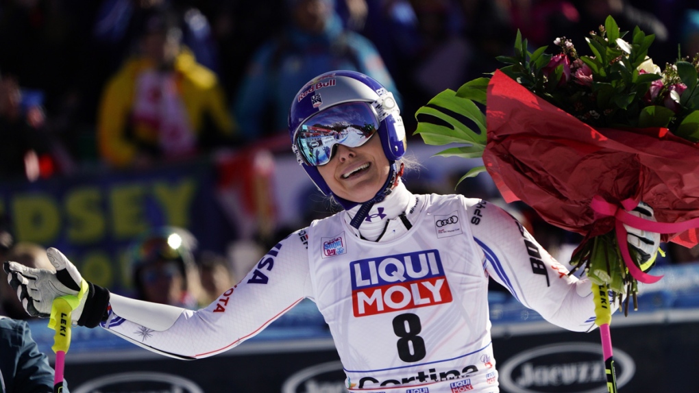 Lindsey Vonn in Cortina D'Ampezzo, Italy