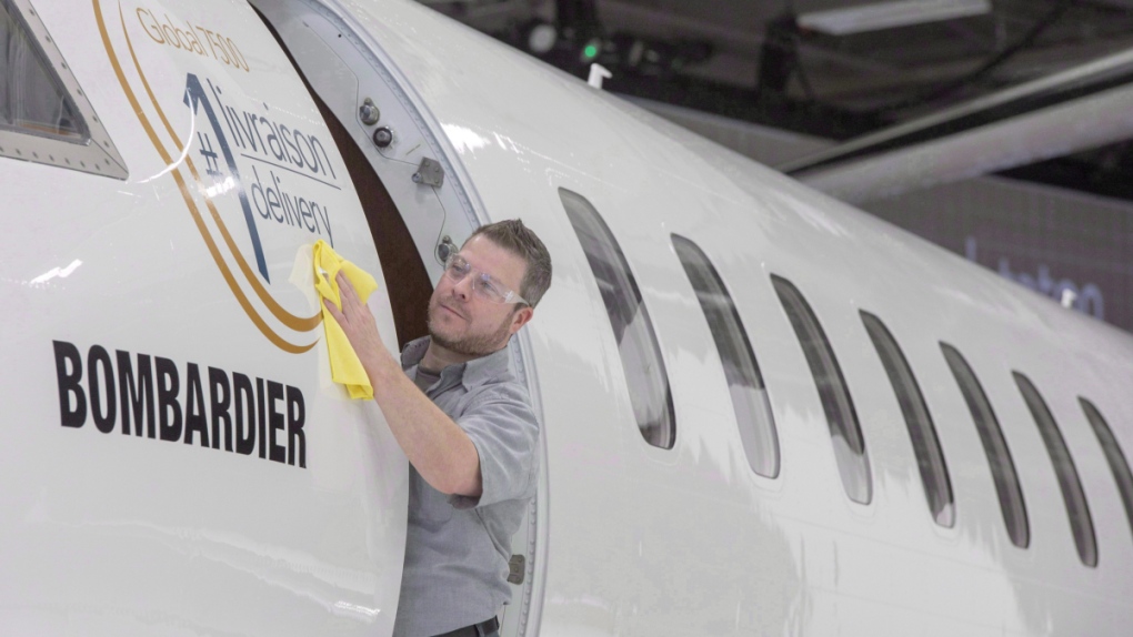 Bombardier Global 7500 jetliner in Montreal