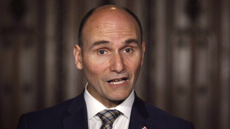 Social Development Minister Jean-Yves Duclos speaks at a press conference on Parliament Hill in Ottawa on Friday, May 25, 2018. A digital overhaul to simplify how Canadians let their governments know someone has died is moving at an incremental pace with no end date in sight. THE CANADIAN PRESS/ Patrick Doyle
