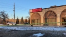 Police tape is shown at the scene of a double homicide investigation at a Vaughan banquet hall early Saturday morning. (Cristina Tenaglia/CP24.com)