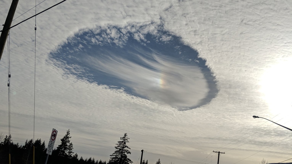 fallstreak cloud over Nanaimo