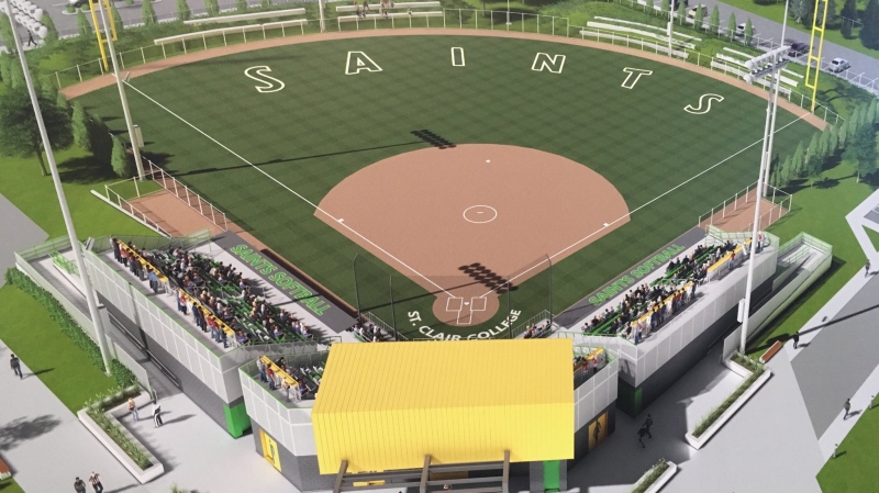 Concept design for a new St. Clair College sports park in Windsor, Ont. (Courtesy St. Clair College)