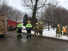Fire crews were on scene at a house fire on Longhurst Line in Southwold Township on Sunday, Feb. 3, 2019.
(Brent Lale / CTV London) 