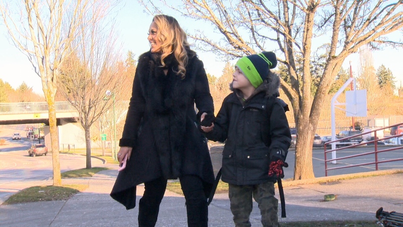Cristina Gage, whose son Lincoln has autism, says the Grade 1 student was asked to stay home from View Royal Elementary because of an educational assistant shortage, Wednesday, Feb. 6, 2019. (CTV Vancouver Island)