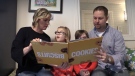 The Little family, Chas and Erin, along with their daughters Olivia and Harper, discuss their experience with the Ronald McDonald House in London, Ont. on Friday, Feb. 8, 2019. (Celine Moreau / CTV London)