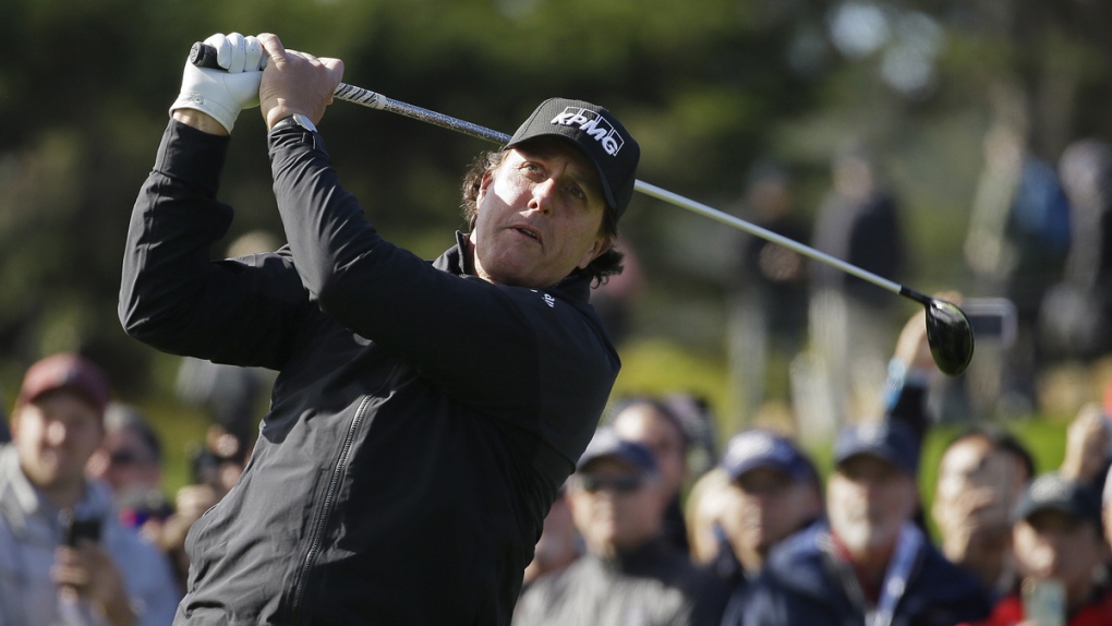 Phil Mickelson on the Pebble Beach Golf Links