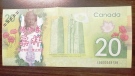 Officers say several counterfeit Canadian $20 bills have surfaced in Leamington. (Courtesy OPP)