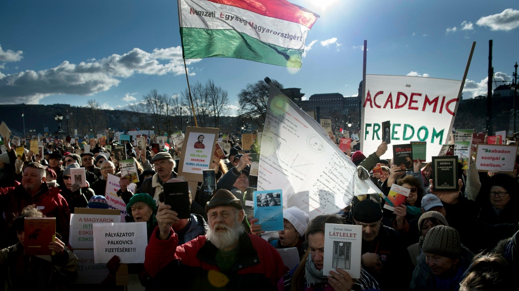 Budapest, Hungary protest