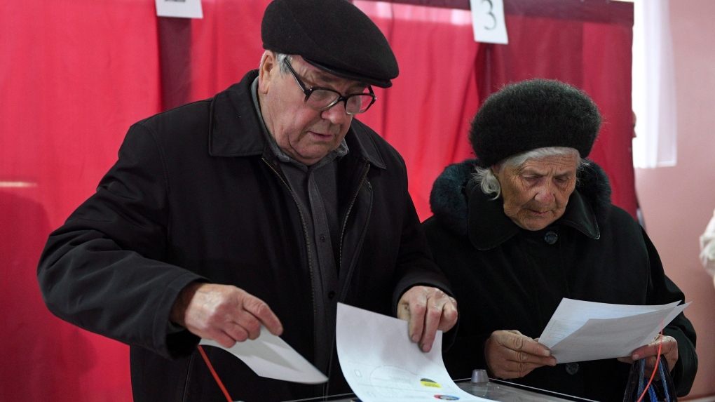 Polling station in Ukraine