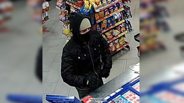 A suspect in a robbery in Kitchener