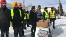 Every Sunday a group of Sikh volunteers gives out free food to those in need. (Stefanie Davis/CTV Regina)