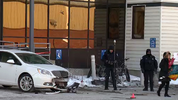 police, truck crash