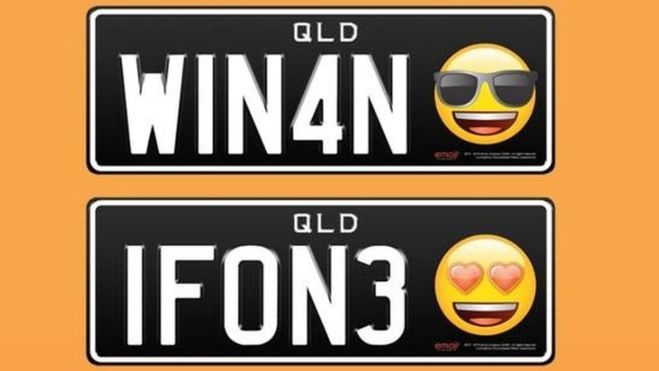 emoji licence plates
