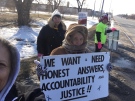Families of inmates who have died inside the Elgin-Middlesex Dentention Centre hold protests every weekend outside the jail.
(Facebook: Justice for Inmate) 