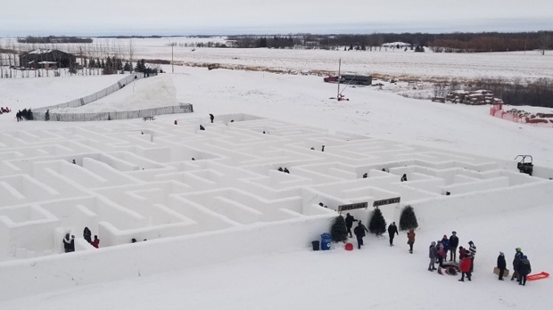File image of the snow maze taken Feb. 10, 2019.