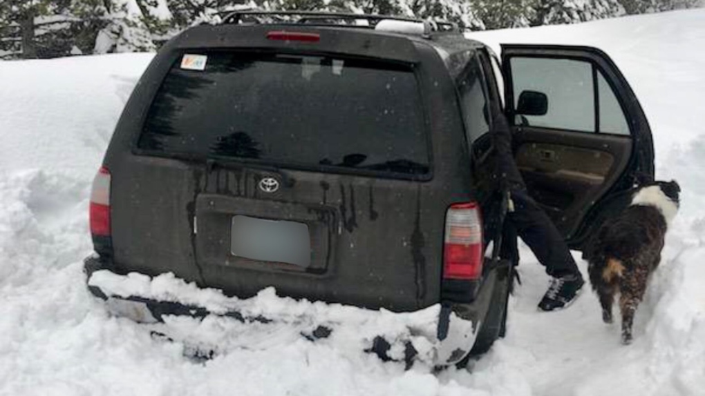 Vehicle of man stranded for five days in snowstorm