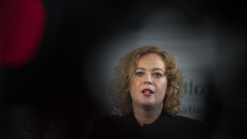 Lisa MacLeod Ontario's Minister of Children, Community and Social Services, speaks during an announcement in Toronto, on Wednesday, February 6, 2019. THE CANADIAN PRESS/Chris Young