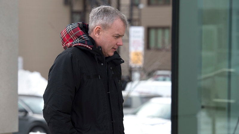 Dennis Oland heads to the Law Courts in Saint John, N.B., on Wednesday, March 6, 2019. (THE CANADIAN PRESS/Andrew Vaughan)