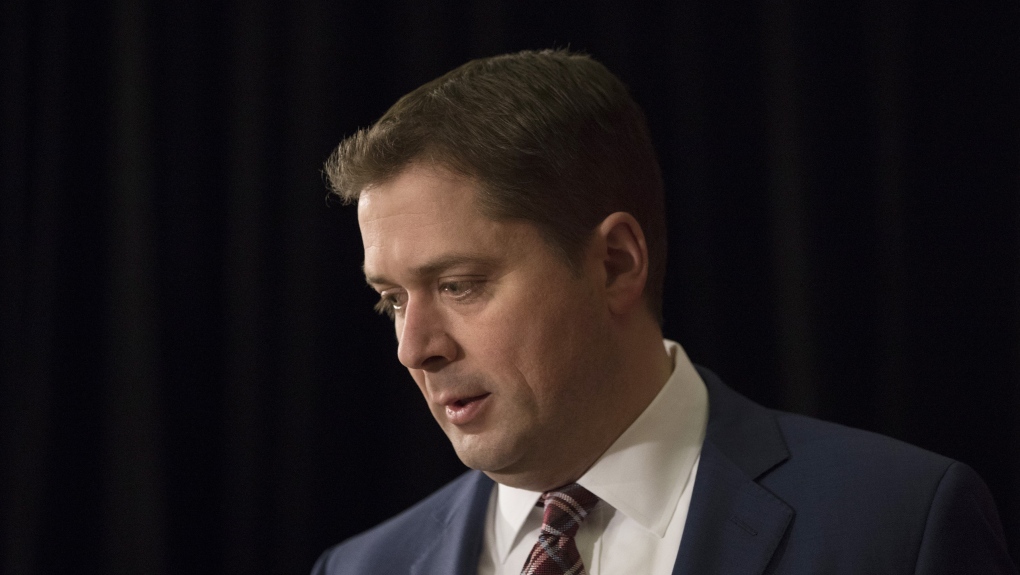 Andrew Scheer says he didn't hear pizzagate reference at Ontario town