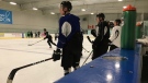 The London Knights practice at Western Fair in London, Ont. on Tuesday, March 12, 2019. (Brent Lale / CTV London)