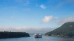 A BC Ferries ferry is pictured travelling between Mayne and Galiano Islands in the Strait of Georgia, B.C. Tuesday, Jan. 13, 2015. (Jonathan Hayward / THE CANADIAN PRESS)