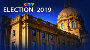 Alberta election leg button