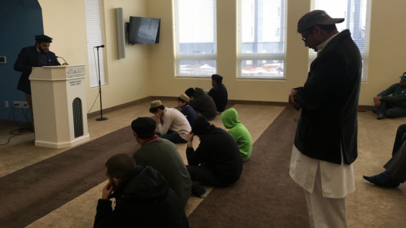 Regina Muslims participate in afternoon prayers at the Ahmadiyya Mosque in the city's east end on Mar. 15, 2019. (Wayne Mantyka/CTV Regina)