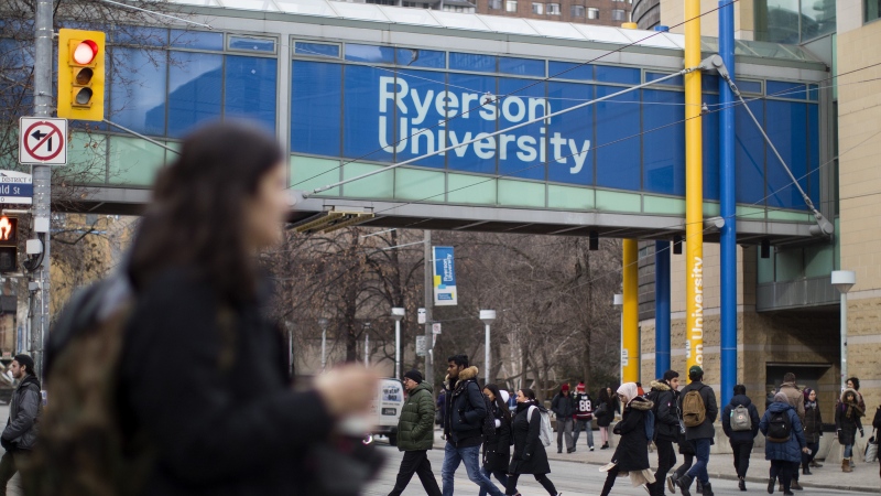 A general view of the Ryerson University campus in Toronto, is seen on Thursday, January 17, 2019. (THE CANADIAN PRESS/Chris Young)