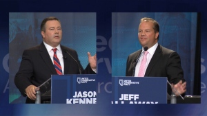 UCP leadership candidates Jason Kenney and Jeff Callaway