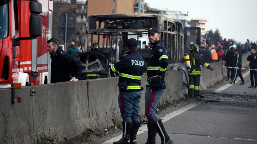 Italy bus fire