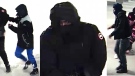 (left to right) Suspects 1, 2, and 3 in the Markham kidnapping of 22-year-old Wanzhen Lu are pictured in these images distributed by York Regional Police. (YRP /Handout)