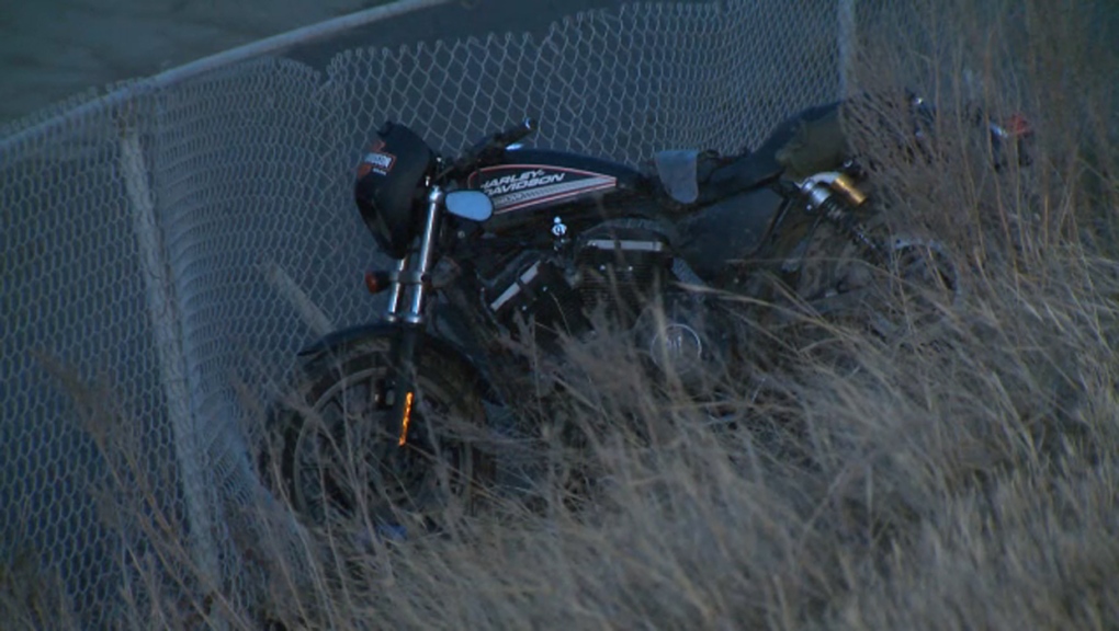 Motorcycle crash - Deerfoot Trail on-ramp