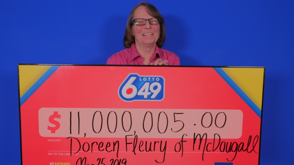Doreen Fleury, lottery winner from McDougall Twp.