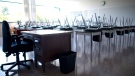 An empty classroom is shown in this file image. (The Canadian Press)